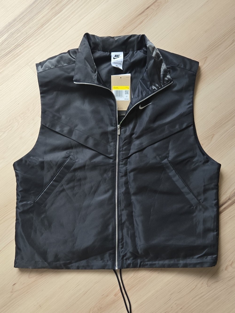 NWT Nike Sportswear Women's Shine Vest, Black, Size Small